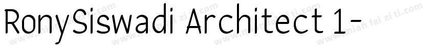 RonySiswadi Architect 1字体转换